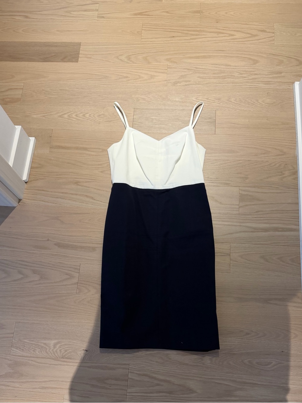 Banana Republic Black and White Spaghetti Strap Midi Dress